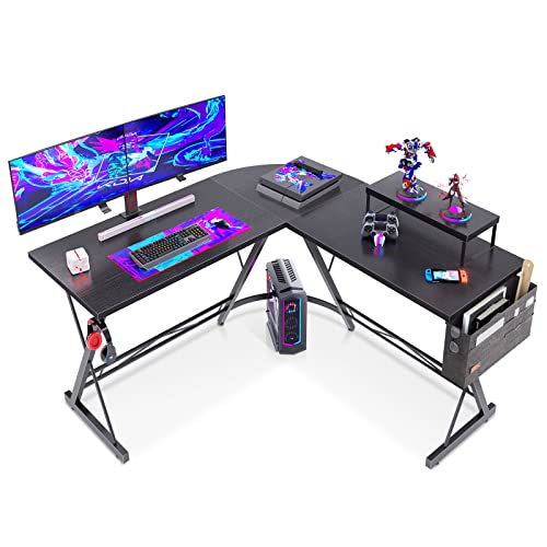 L Shaped Gaming Desk,Computer Desk with Large Monitor Stand Desk Workstation