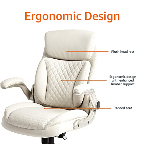 Commercial Ergonomic Executive Office Desk Chair with Flip-up Armrests