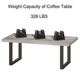 Wood and Metal Simple Industrial Modern Center Table