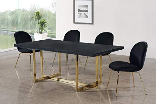 Paris Collection Modern Contemporary Velvet Upholstered Dining Chair