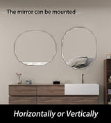 Single Beveled Edge Frameless Wall Mount Bathroom Vanity Mirror,