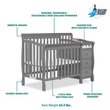 Jayden 4-in-1 Mini Convertible Crib And Changer in Storm Grey