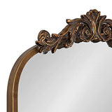 Arendahl Traditional Arch Mirror, 19" x 30.75" , Gold, Baroque Inspired Wall Decor