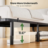 SteelHaven Prime Metal Bed Frame – 14-Inch Platform with Storage & Support