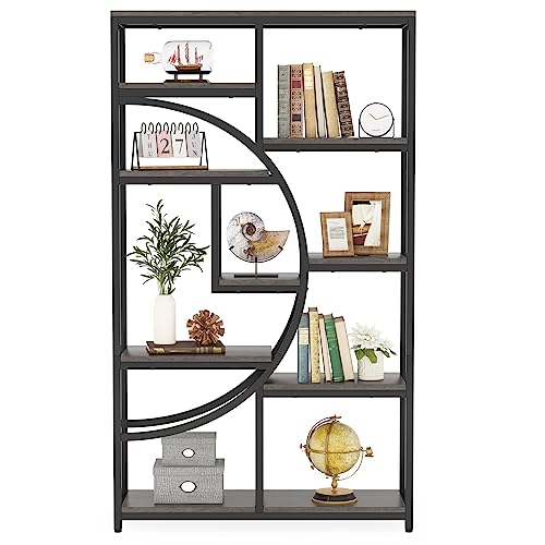 Bookshelf Industrial 5 Tier Etagere Bookcas