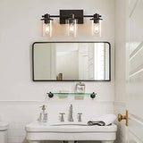 Black Vanity Light,3-Light Modern Bathroom Metal Wall Sconce Fixture