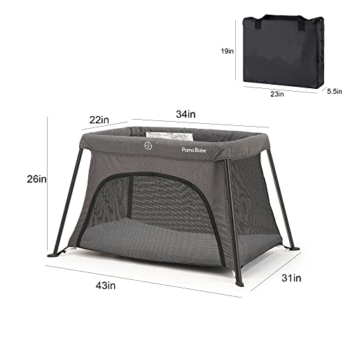 Travel Crib, Portable Crib for Baby Travel, Lightweight Travel Crib Foldable Playpen