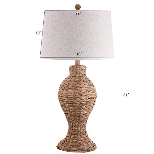 Seagrass Weave LED Table Lamp Coastal Cottage Bedside Desk Nightstand Lamp