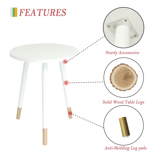 Round Side Table, Small End Table Nightstand Accent Table