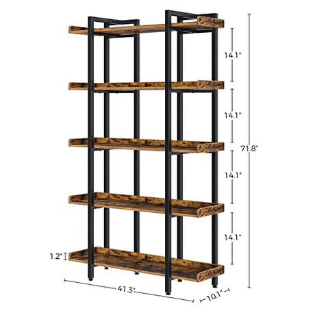 Bookshelf 5-Tier, Open Etagere Bookcase