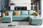 Modular Sectional Sofa U Shaped Couch Convertible Sofa Couch with Reversible Chaise