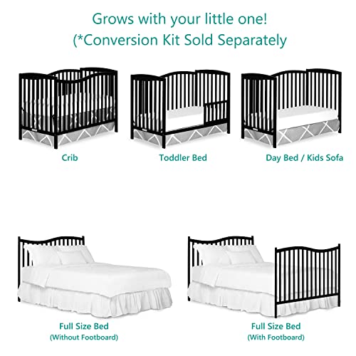 Chelsea 5-In-1 Convertible Crib In Black