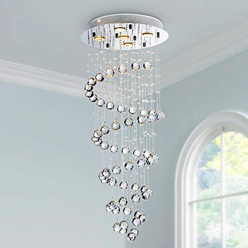 5-Lights Modern Chandelier in Raindrop Chandelier Style