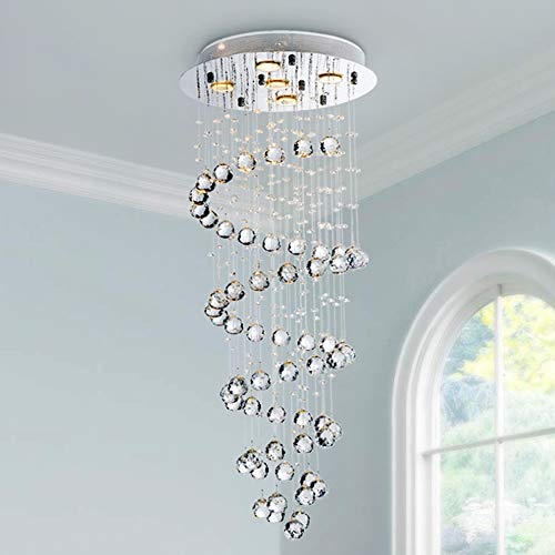 5-Lights Modern Chandelier in Raindrop Chandelier Style, Modern Crystal Light Fixture