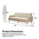 Stella Vintage Convertible Sofa Bed Futon