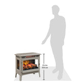 Electric Infrared Quartz Fireplace Stove with 3D Flame Effect