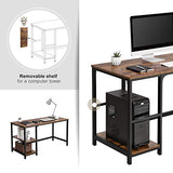 Computer Desk, 55.1-Inch Long Home Office Desk for Study