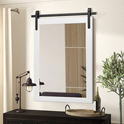 Farmhouse Wall Mirror Rustic Horizontal Wood Framed Bathroom Mirror