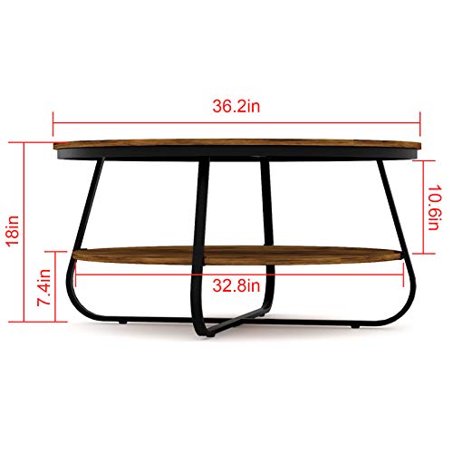 Round Coffee Table with Storage