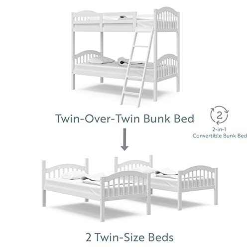 Storkcraft Long Horn Solid Hardwood Twin Bunk Bed