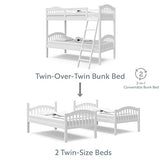 Storkcraft Long Horn Solid Hardwood Twin Bunk Bed