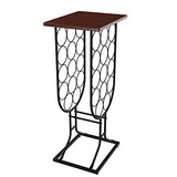 Wine Stand Rustic Style, Holds 14 Bottles of Wine Rack freestanding Floor