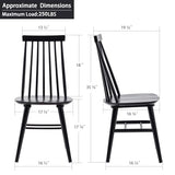 Dining Chairs Set of 2, Wood Dining Room Slat Back Kitchen Windsor Chairs