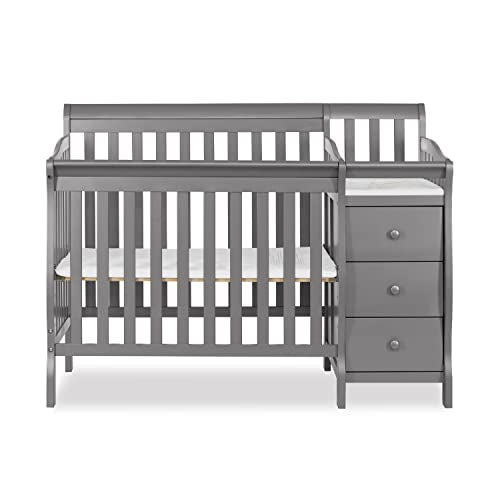 Jayden 4-in-1 Mini Convertible Crib And Changer in Storm Grey