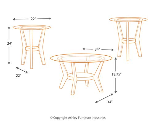 Signature Design by Ashley Fantell 3-Piece Table Set