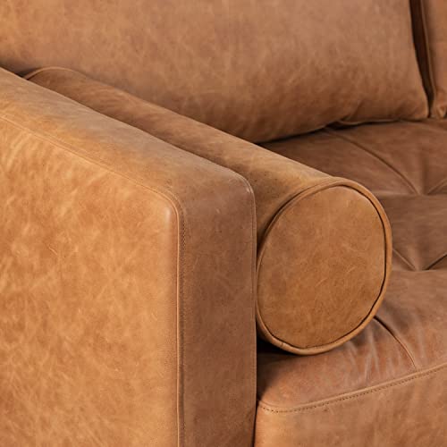 Napa Leather Couch, Right-Facing Sectional Leather Sofa