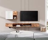 Floating TV Stand with Cabinet, Wall Mounted TV Shelf with Door Media