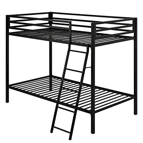 Bunk Bed Twin Over Twin Size with Ladder for Junior