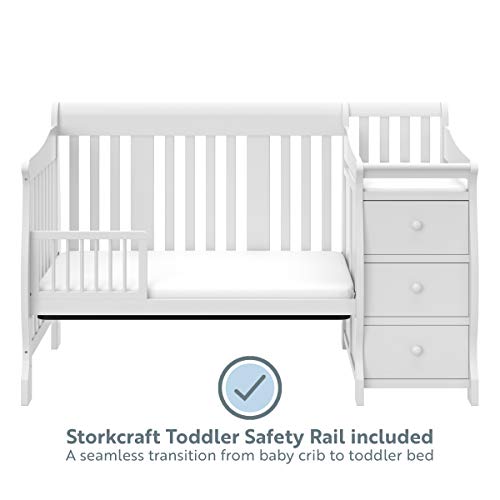 Portofino Convertible Crib and Changer - White