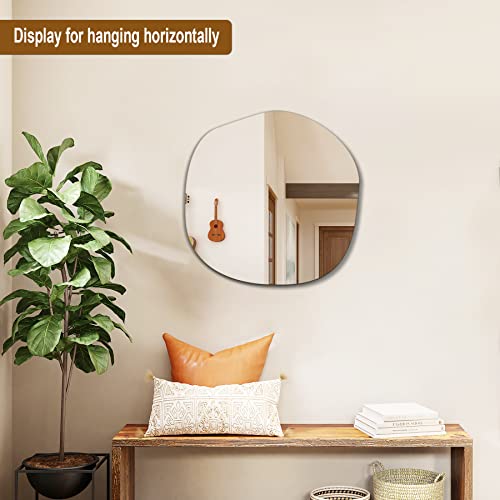 Irregular Bathroom Mirror for Wall, Asymmetrical Wall Mirror for Living Room, Entryway
