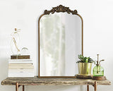 Arendahl Traditional Arch Mirror, 19" x 30.75" , Gold, Baroque Inspired Wall Decor