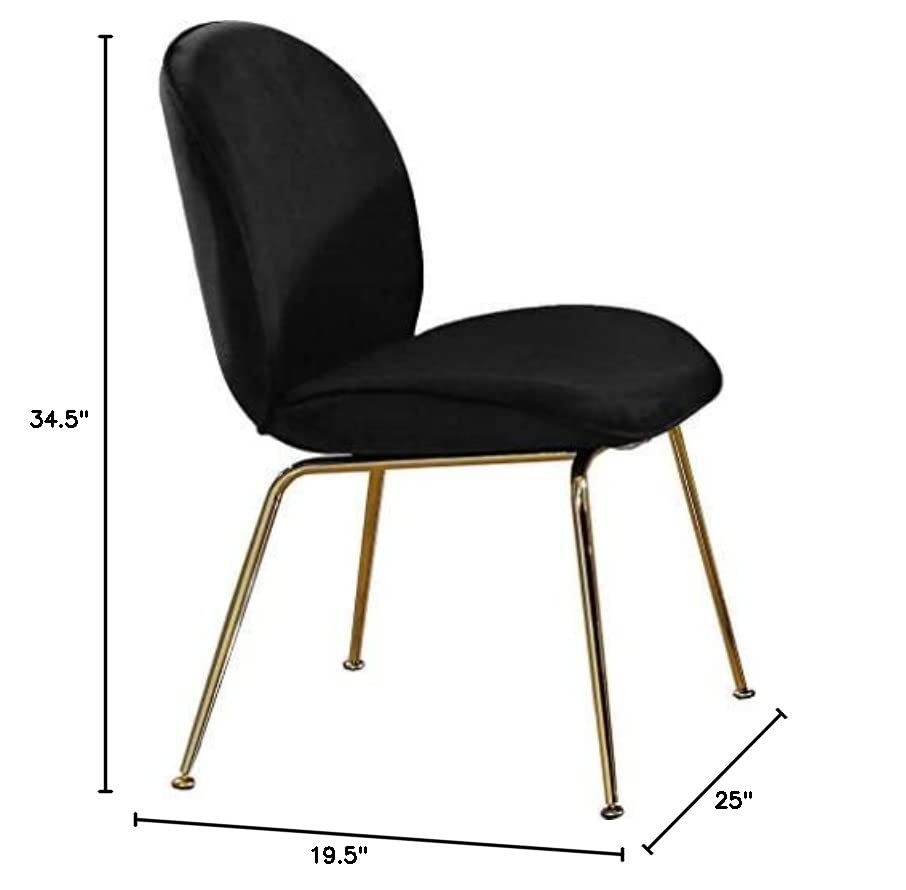 Paris Collection Modern Contemporary Velvet Upholstered Dining Chair