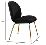 Paris Collection Modern Contemporary Velvet Upholstered Dining Chair