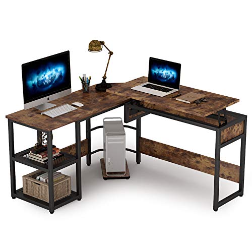 L Shaped Desk with Lift Top