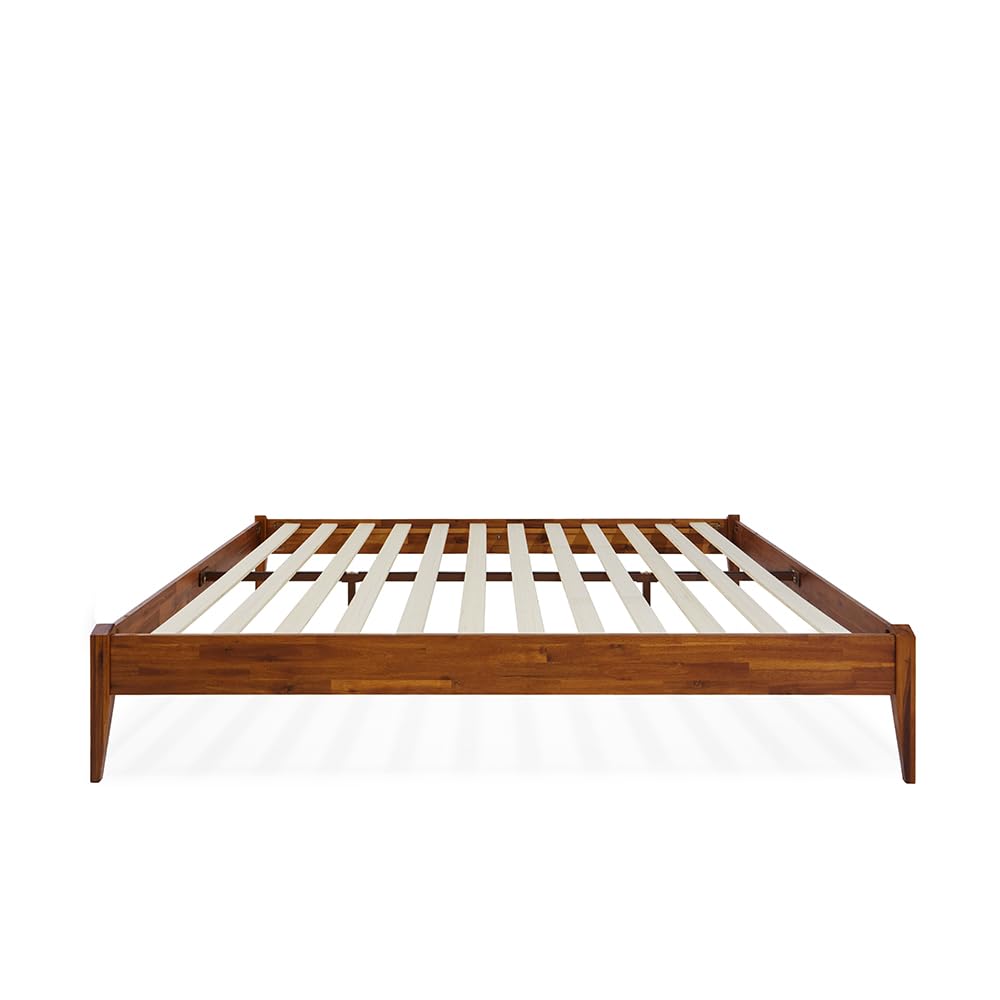 Dinkee King Bed Frame Wood 15 Inch - Solid Wood Platform Bed Frame