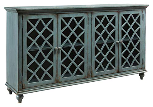Farmhouse TV Stand 69" 4-Door Accent Cabinet
