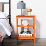 Side End Table with Storage Shelf Nightstands