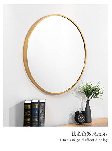 Gold Round Mirror Wall Mounted,23.6in Large Circle Mirrors for Wall