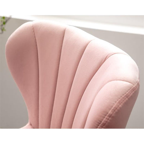 Ellston Velvet Adjustable Swivel Barstools in Pink, Set of 2