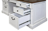 Durham Double Pedestal Executive Desk, White