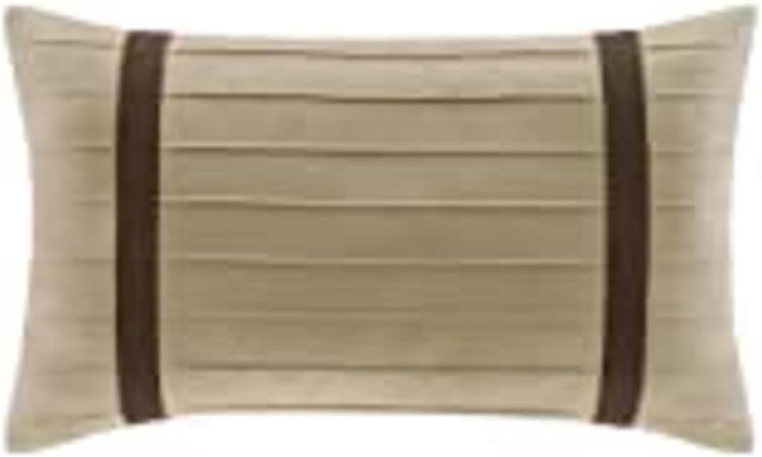 Palmer Comforter Set-Luxury Faux Suede Design, Striped Accent, All Season Down Alternative Bedding