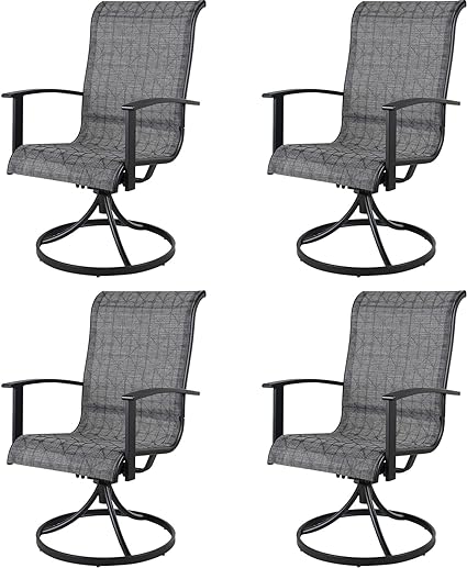 Outdoor Swivel Rocking Patio Dining Chairs Set of 2