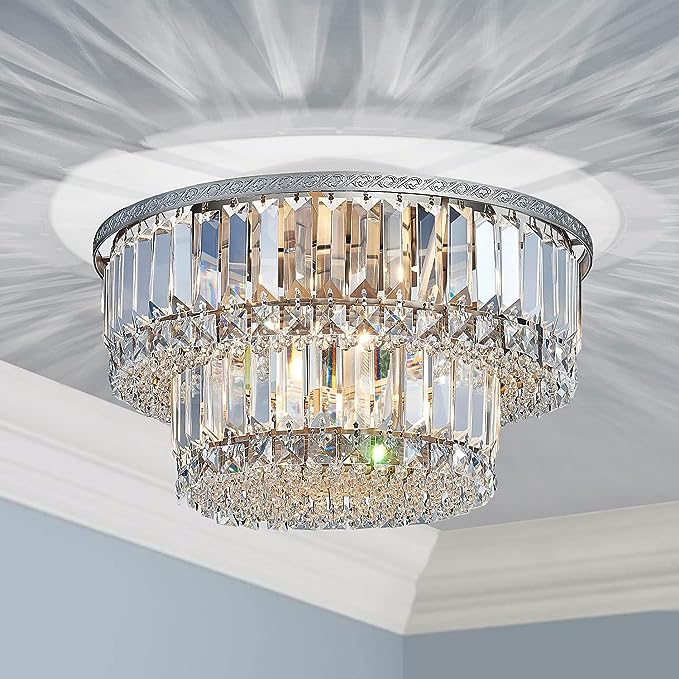 Modern Crystal Chandelier with 5 Lights and 3-Tier