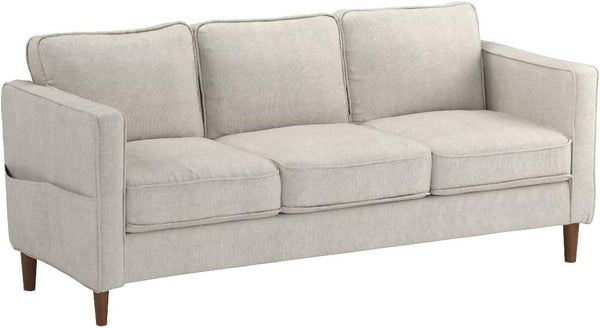 Fabric Loveseat Sofa Couch with Armrest Pockets