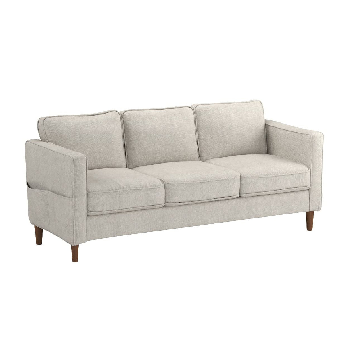 Fabric Loveseat Sofa Couch with Armrest Pockets