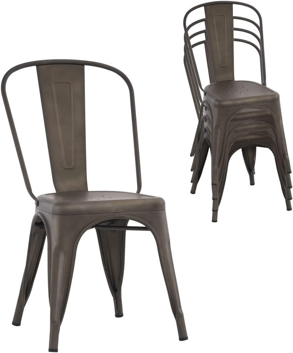 Metal Dining Chair Farmhouse Tolix Style for Kitchen Dining Room